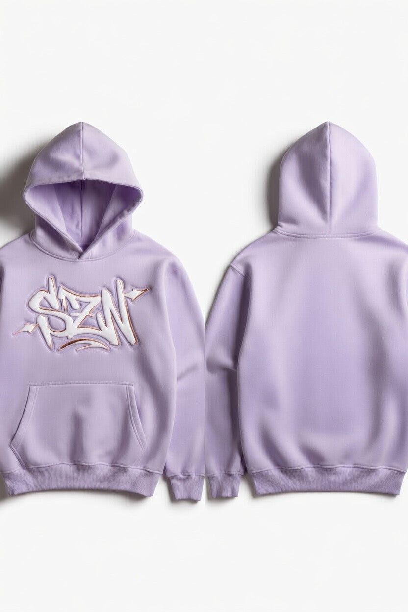 MOTION SZN Dripped Oversized Hoodie - Lilac Purple