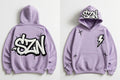 MOTION SZN Dripped Oversized Hoodie - Lavender Purple