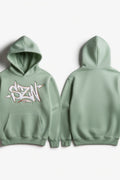 MOTION SZN Dripped Oversized Hoodie - Sage Green