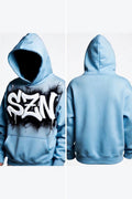 MOTION SZN Dripped Oversized Hoodie - Light Blue
