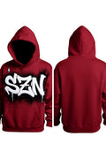 MOTION SZN Dripped Oversized Hoodie - Burgundy